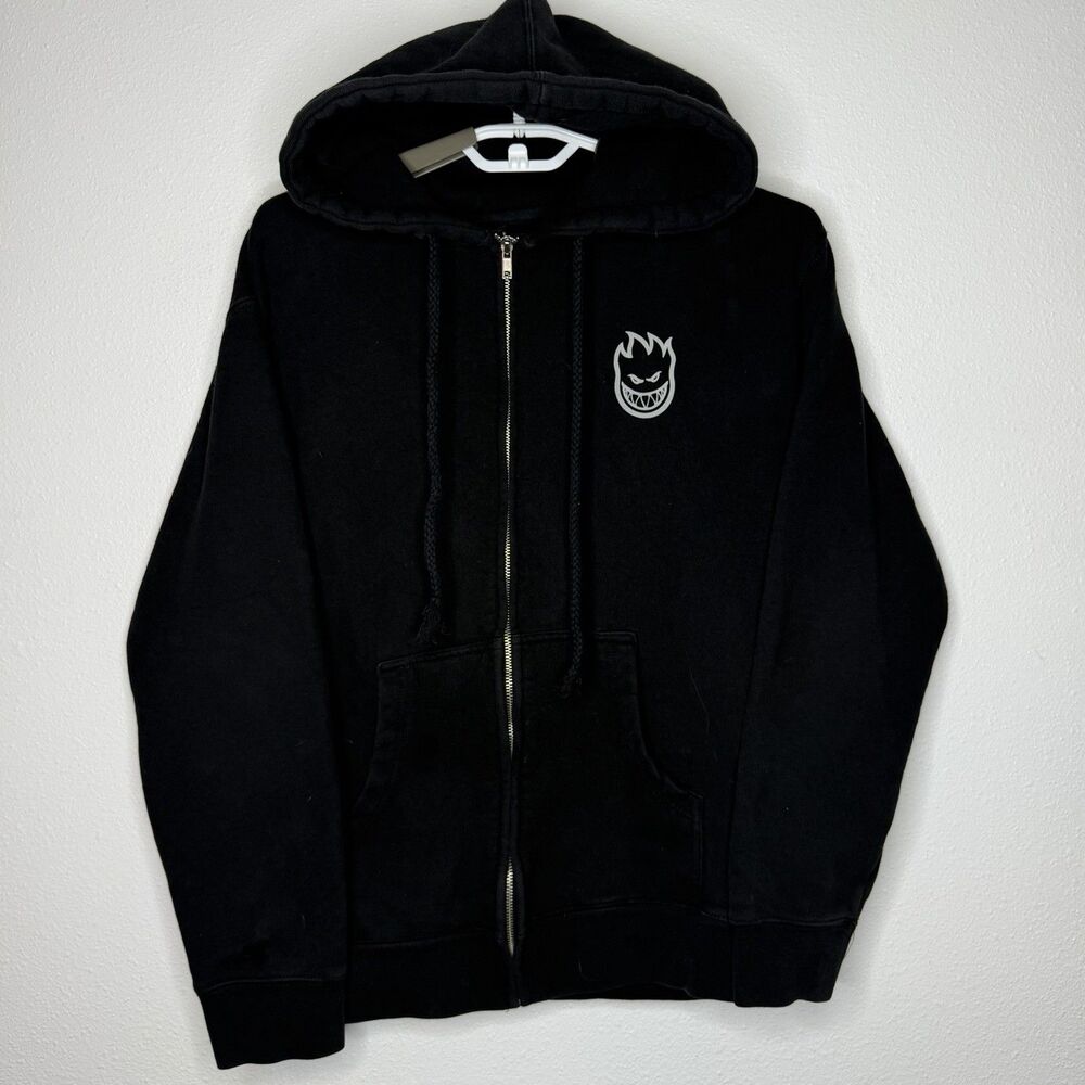 Spitfire Classic Black Zip Hoodie Men’s Size Small Skate